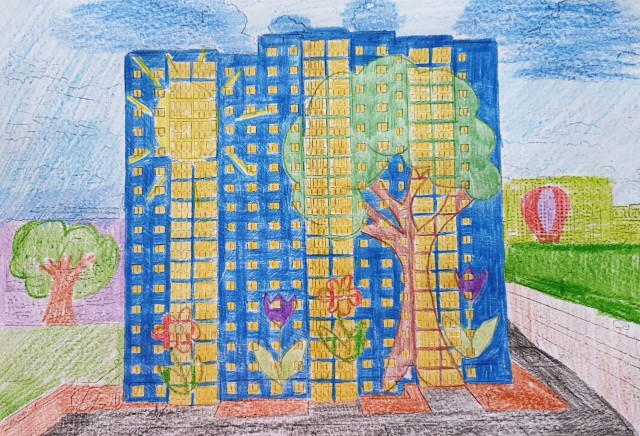 Сибпромстрой провёл конкурс детского рисунка на лучшее цветовое решение многоэтажки