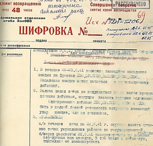Рассекречены документы о первых днях Великой Отечественной войны